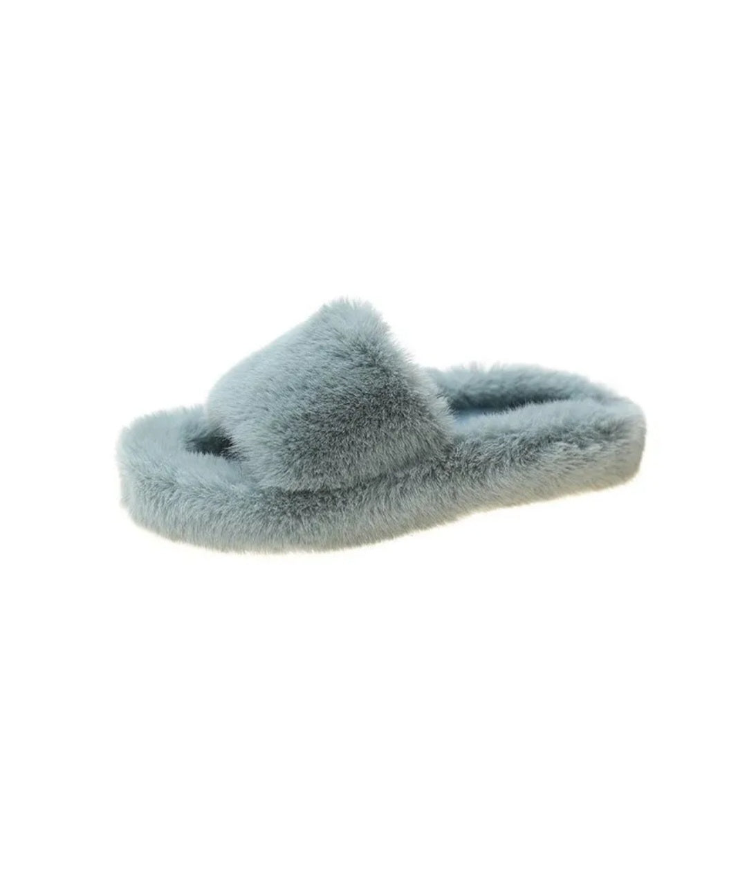 Ladies Fur Slippers Light Board Solid Color Home Shoes Women Shoes