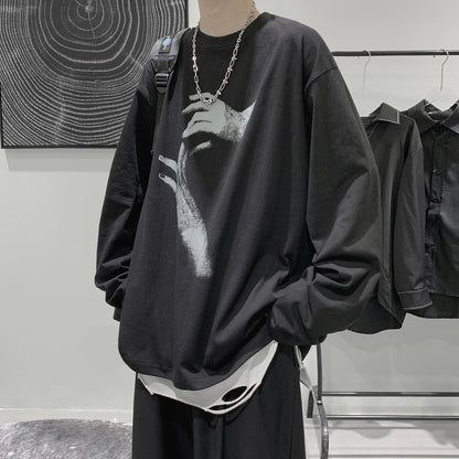 Loose Autumn Men's Bottoming Shirt Couple Outfit