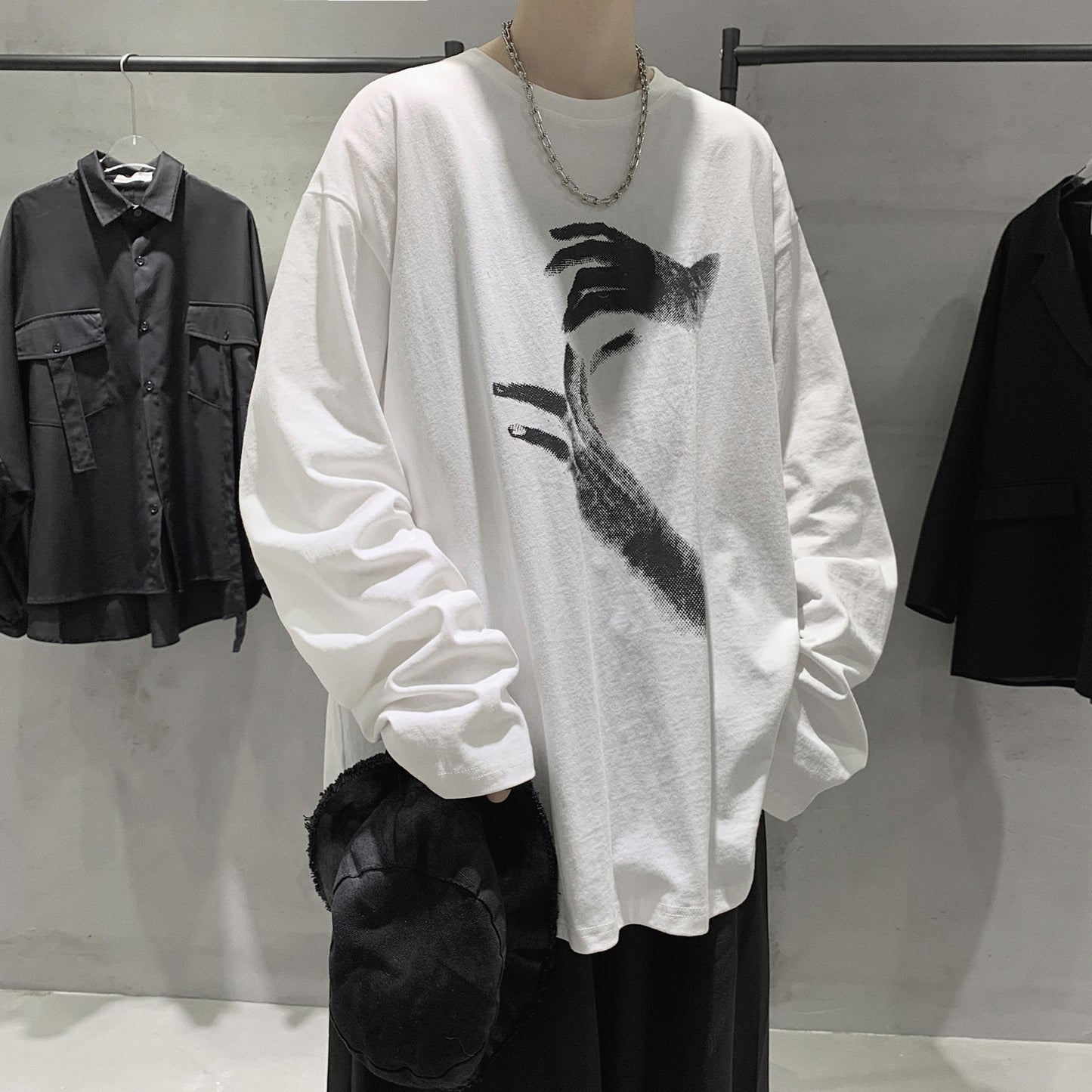 Loose Autumn Men's Bottoming Shirt Couple Outfit