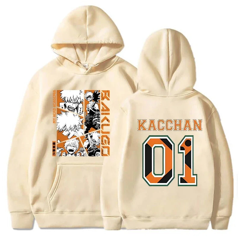 "Bakugou Katsuki Printed Hoodies."