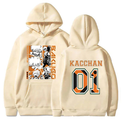 "Bakugou Katsuki Printed Hoodies."
