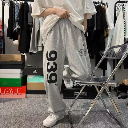 "Loose draped wide leg sweatpants"