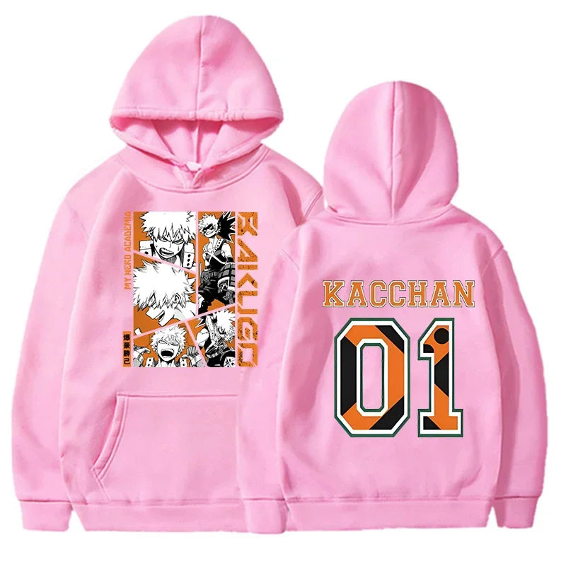 "Bakugou Katsuki Printed Hoodies."