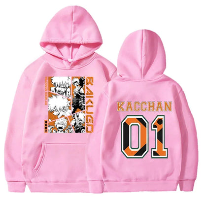 "Bakugou Katsuki Printed Hoodies."
