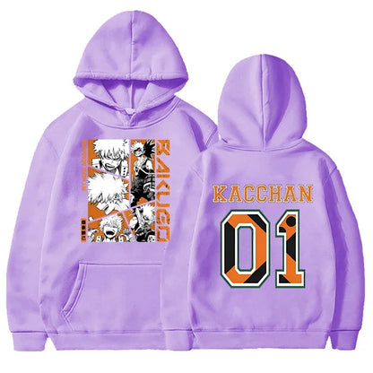 "Bakugou Katsuki Printed Hoodies."