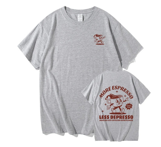 More Espresso Less Depression T-shirt Ancient Pattern Men And Women